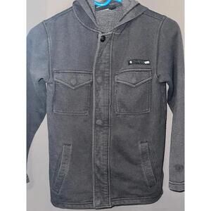 VANS Small Gray Hooded Jacket – Rugged Texture, Urban Style